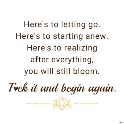 Fuck It and Begin Again Necklace