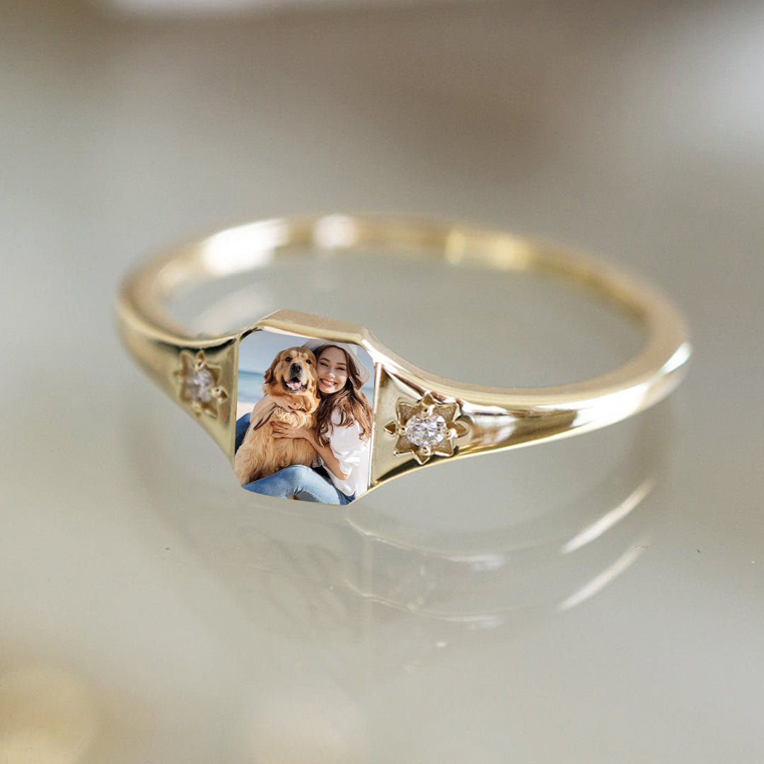 Pet Portrait Custom Ring