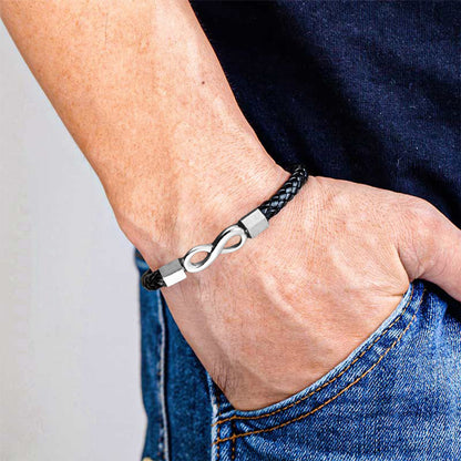 InspiringJewel For Son - Ceramic Infinity Braided Bracelet