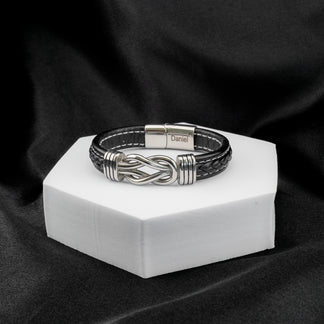 "To My Grandson" Family Bonds - Linked Forever Bracelet Gift Set