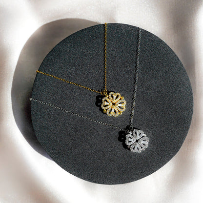 Daughter's 4-Leaf Clover "Lucky Charm" Necklace and Forever Rose Gift Box