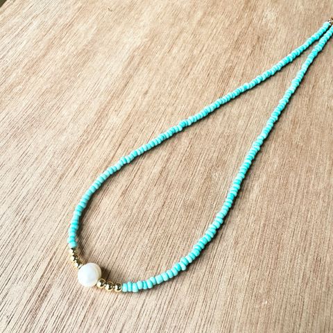 For Granddaughter-Blue Pearl in the Storm Necklace