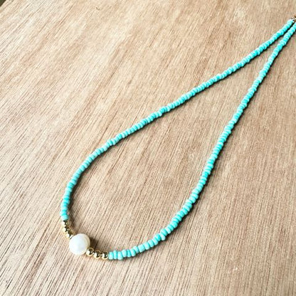 For Granddaughter-Blue Pearl in the Storm Necklace
