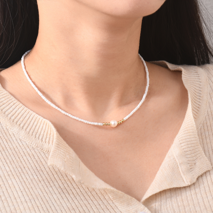 For Granddaughter-Blue Pearl in the Storm Necklace