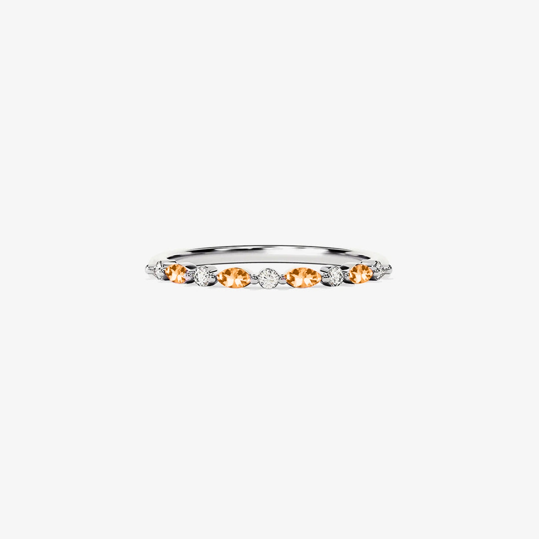 I Am Enough Orange Marquise Ring