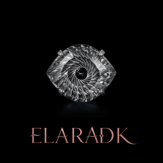 Evil Eye Crystal Stud Earrings – Spiral Cut Solitaire Gem Flat-Back Studs for Sensitive Ears (3 Colors)
