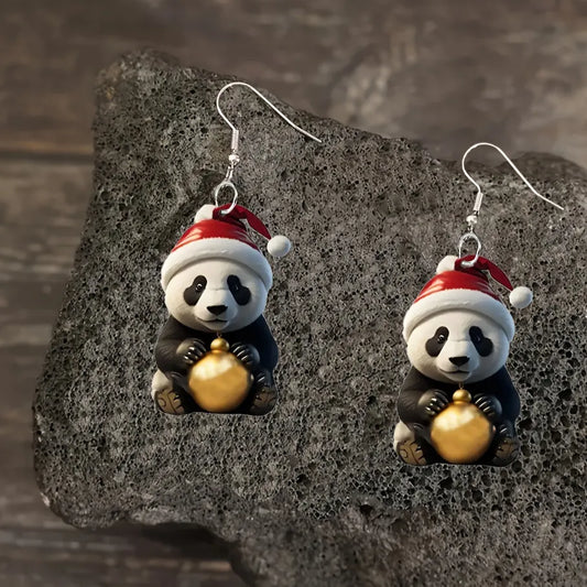 Acrylic Panda Pendant Earrings