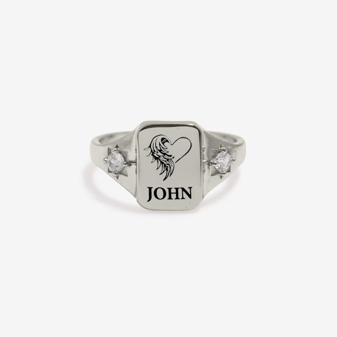 Mama of an Angel Name Personalized Ring
