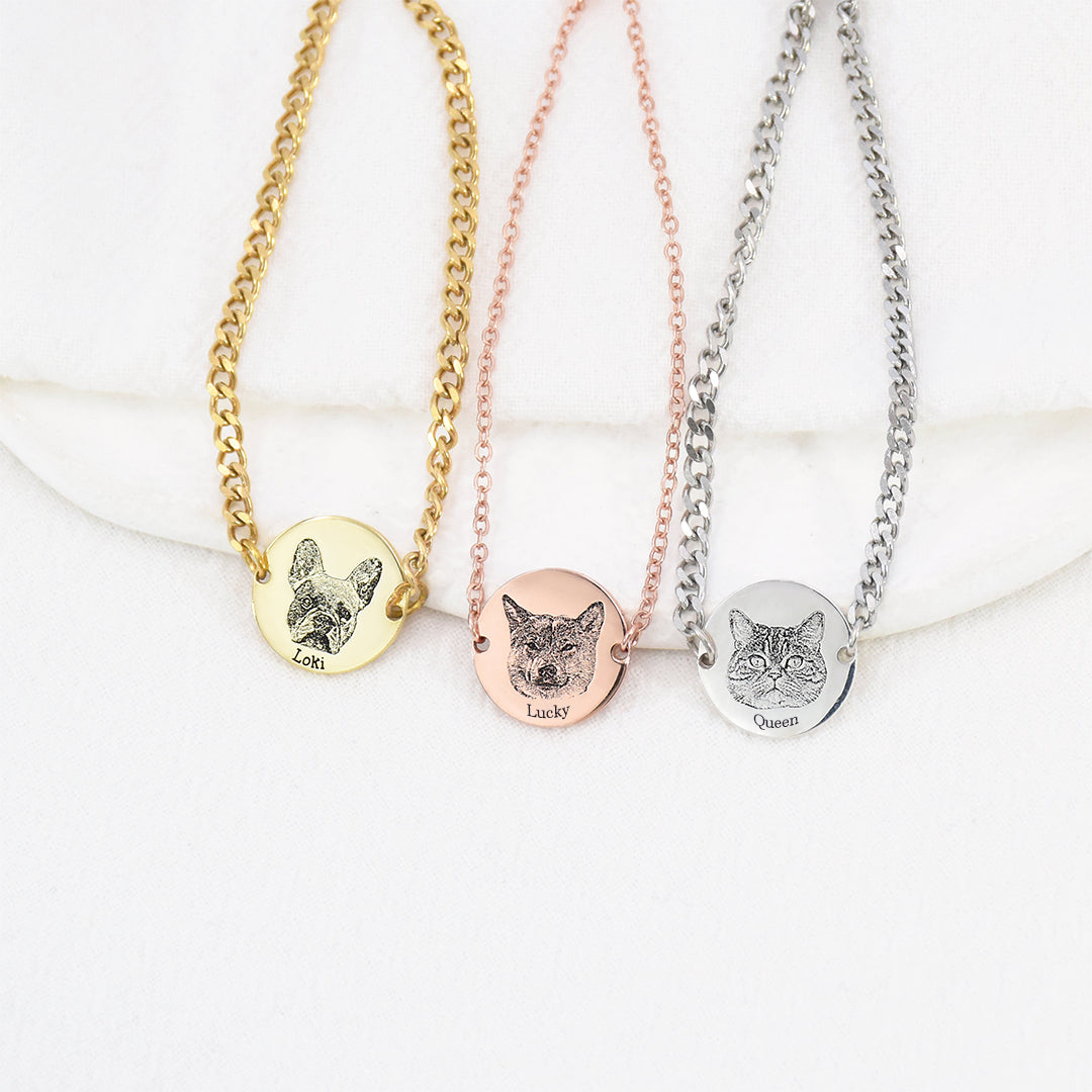Custom Pet Face Portrait Bracelet