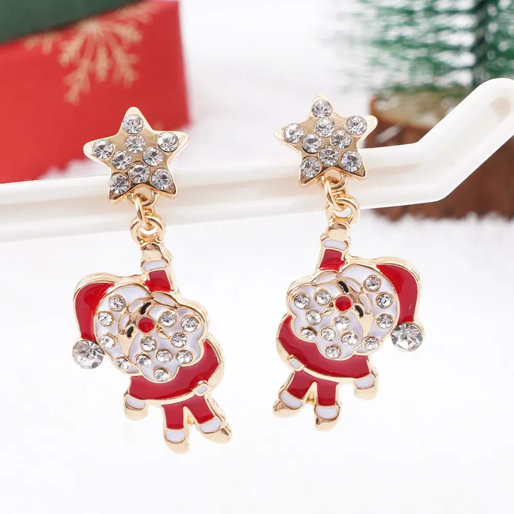 Santa Claus Irregular Earrings
