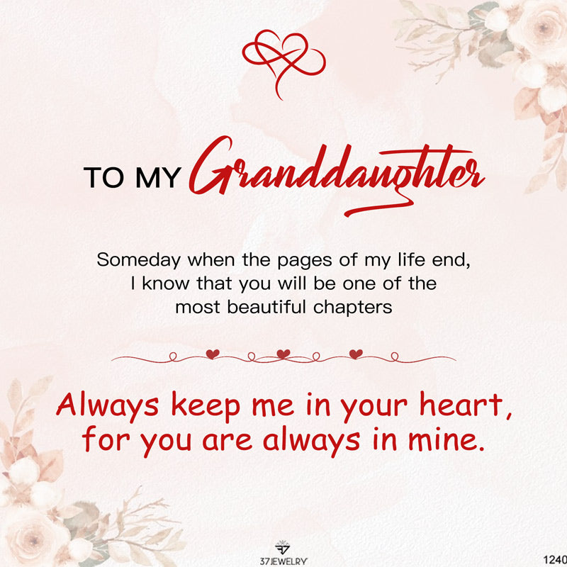 To My Granddaughter-Always keep me in your heart Turquoise Heart Bracelet