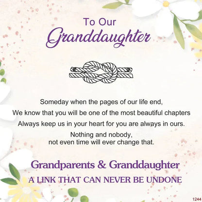 For Granddaughter - A Link That Can Never Be Undone Peach Blossom Knot Bracelet