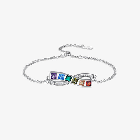 YOU ARE THE RAINBOW OF MY LIFE Wave Rainbow Bracelet