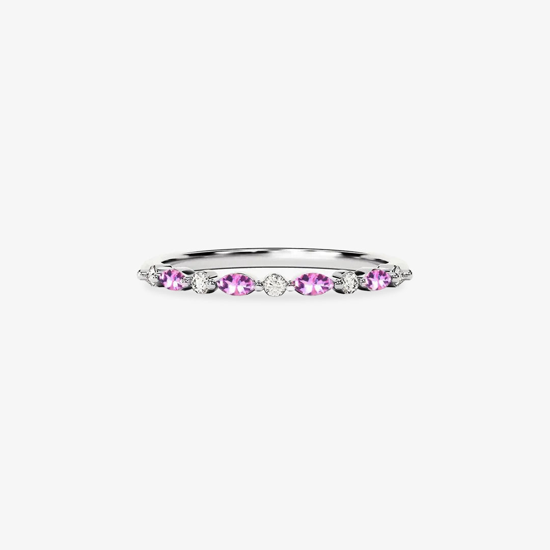 Alzheimer dementia awareness Purple Marquise Ring