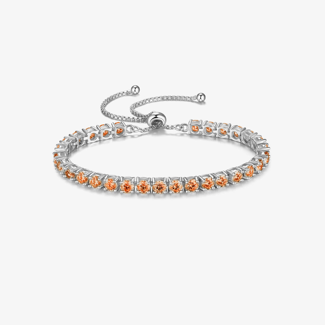 Multiple Sclerosis Awareness Orange Tennis Bracelet