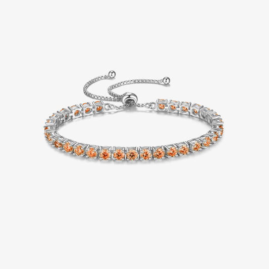 Multiple Sclerosis Awareness Orange Tennis Bracelet