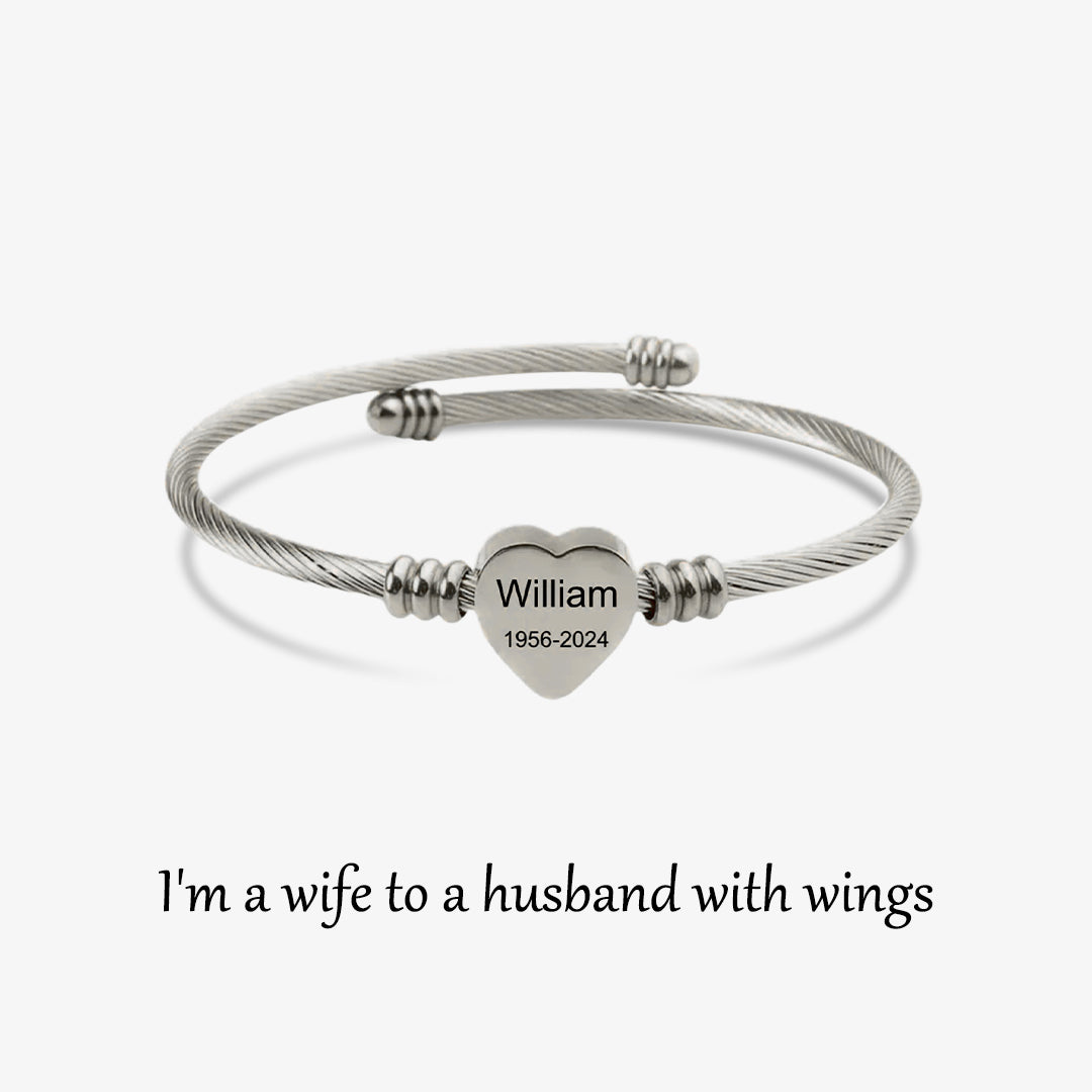 For Memorial - Missing you always Custom Name and Date Bracelet