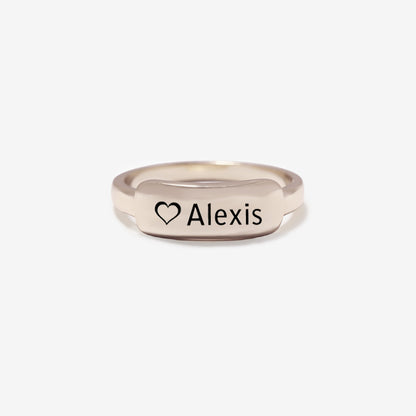 MISSING YOU ALWAYS- Love name customized horizontal ring