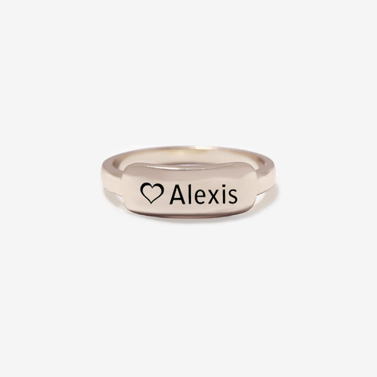 MISSING YOU ALWAYS- Love name customized horizontal ring