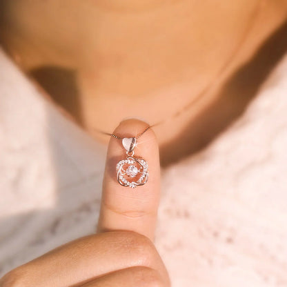 For Unbiological Daughter - S925 We Are Forever Linked Together Love Knot Necklace