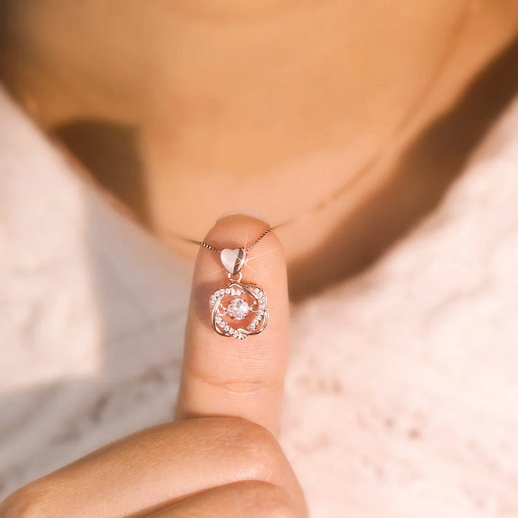 For Unbiological Daughter - S925 We Are Forever Linked Together Love Knot Necklace