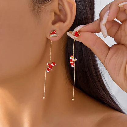 Santa Claus Asymmetrical Earrings