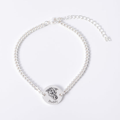 Custom Pet Face Portrait Bracelet