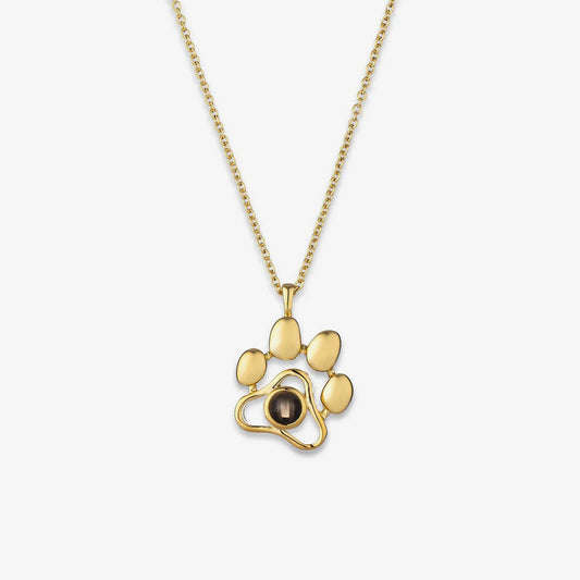 Personalized Paw Photo Projection Necklace