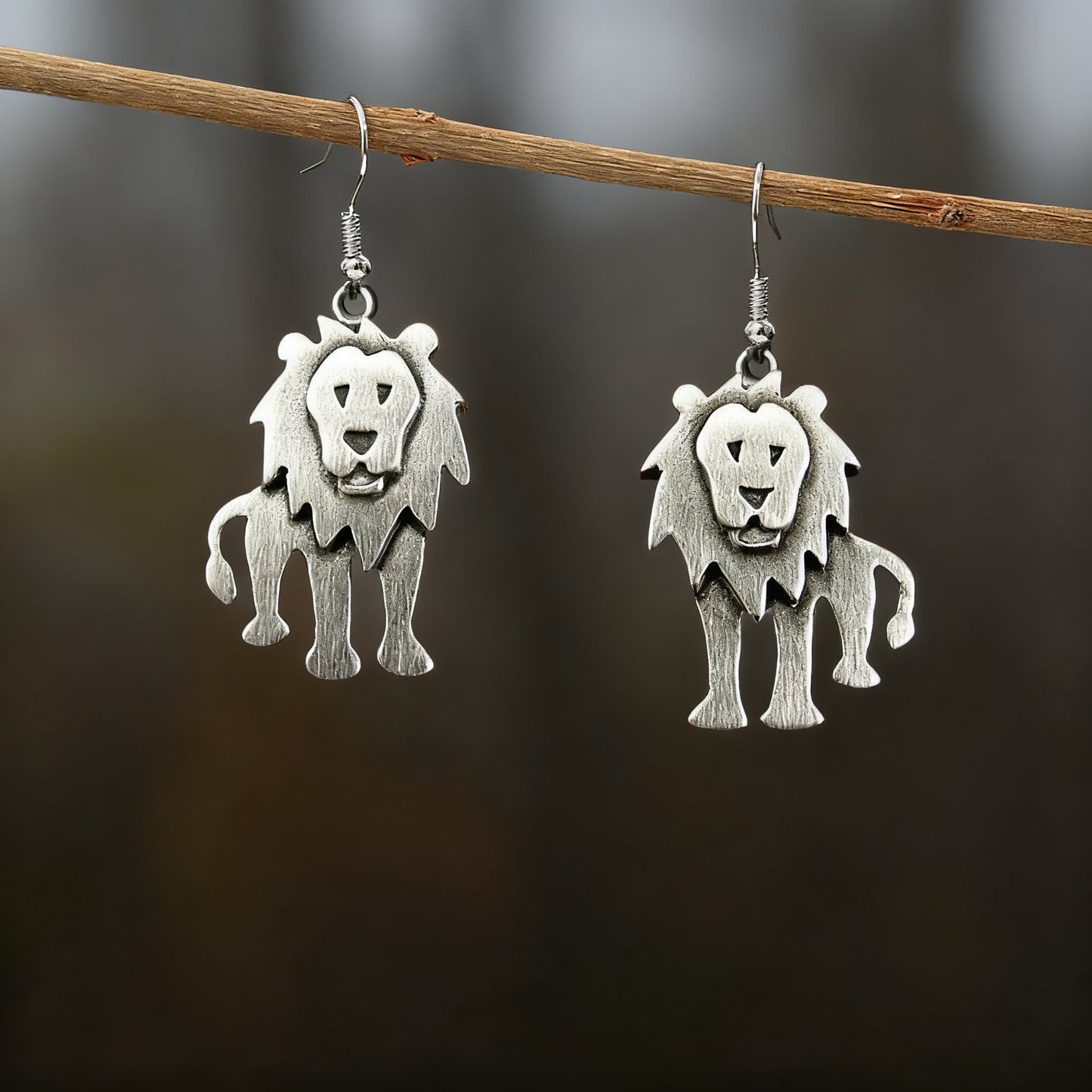 Vintage Lion Earrings