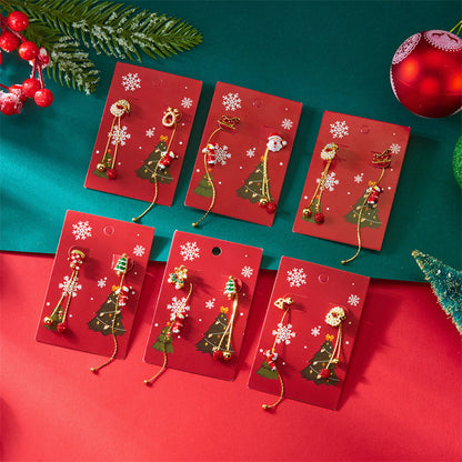 Santa Claus Asymmetrical Earrings