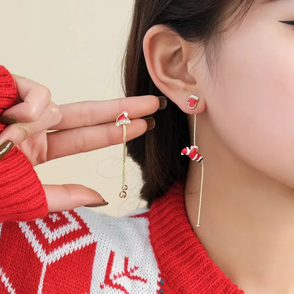 Santa Claus Asymmetrical Earrings