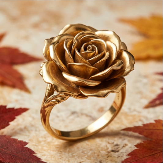 Simple Rose Blossoms Ring
