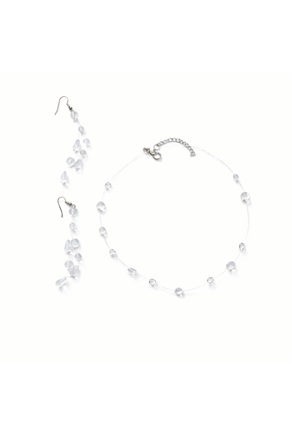 The Morning Dewdrops of Style Necklace Set – Pearl & Crystal Bridal Jewelry Set