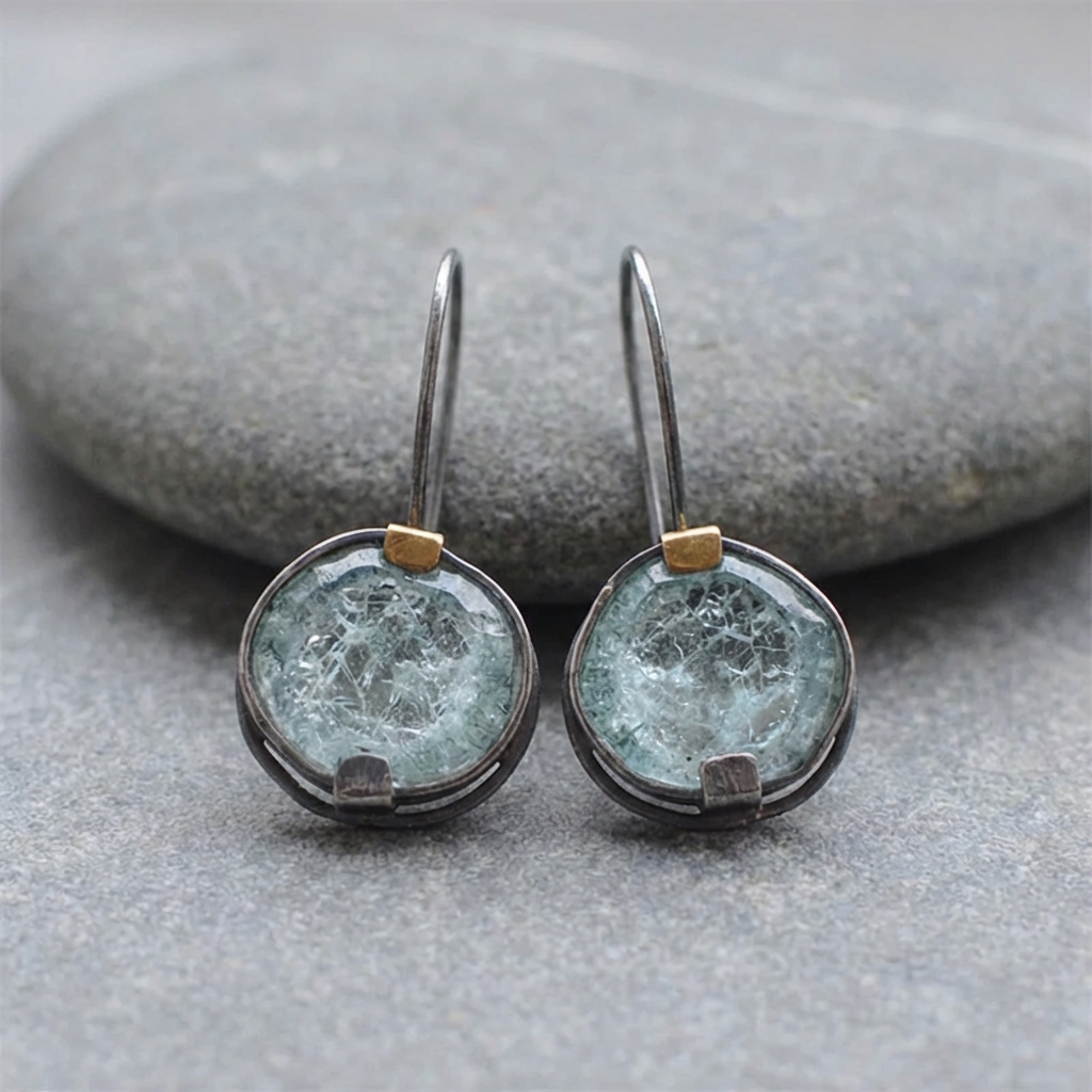 Vintage Ocean Crystal Earrings