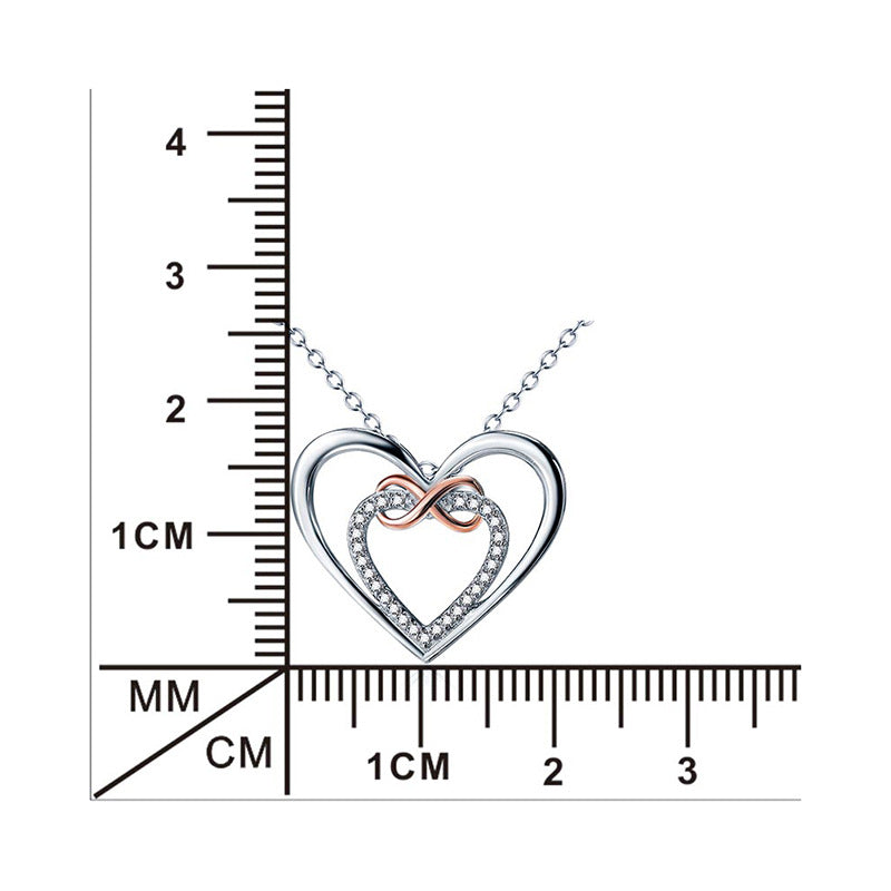 For Granddaughter - S925 Two hearts Infinity Necklace