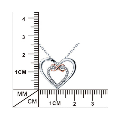 For Granddaughter - S925 Two hearts Infinity Necklace