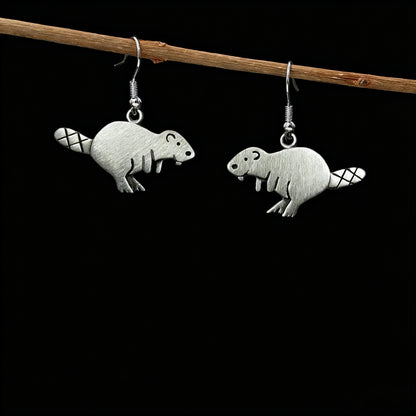 Vintage Beaver Earrings
