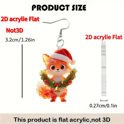Christmas Fox Earrings