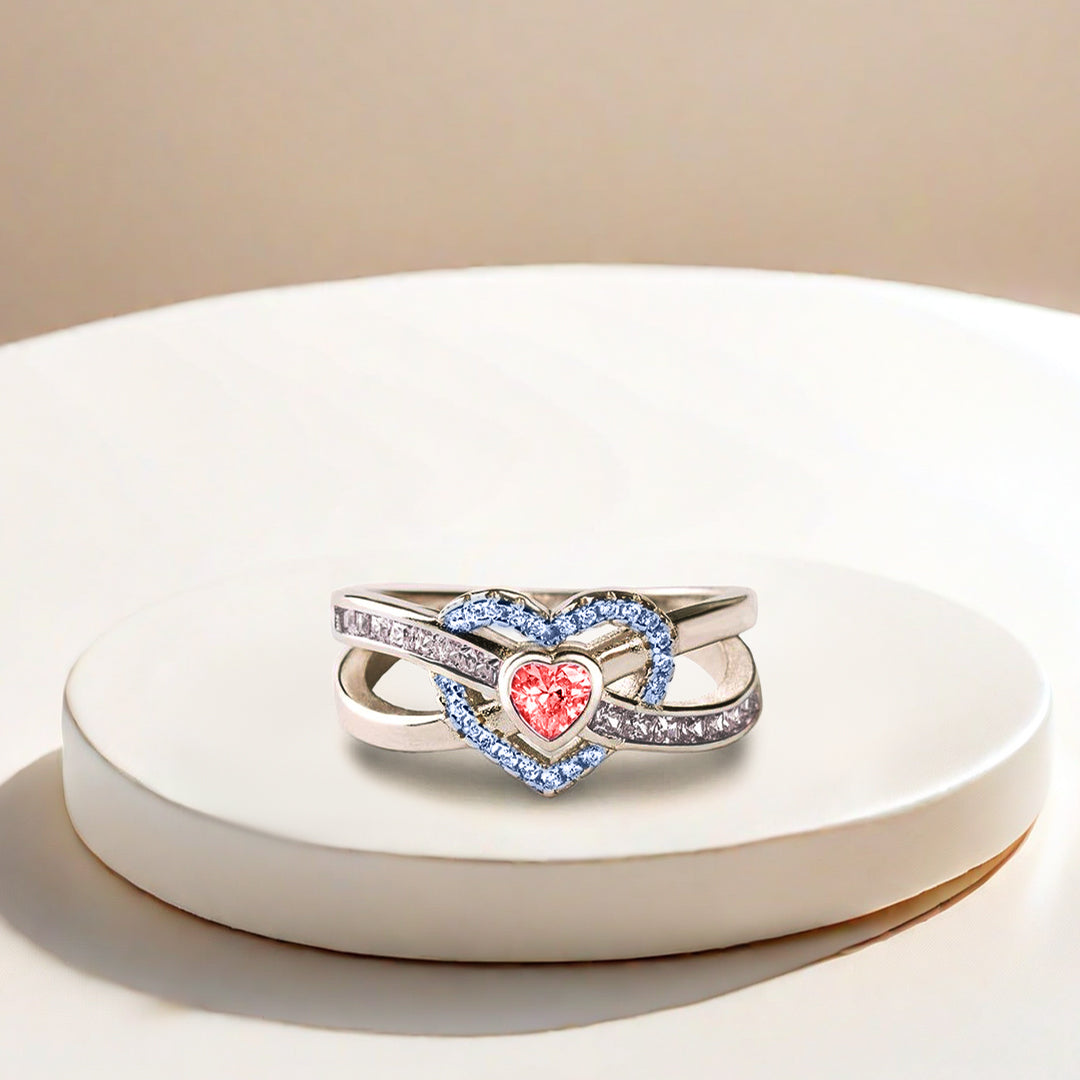 [⚡25% OFF] I WEAR BLUE & RED DROP BLOOD INFINITE LOVE RING