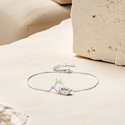 To My Better Half - I Love You Forever and Always Interlocking Bracelet