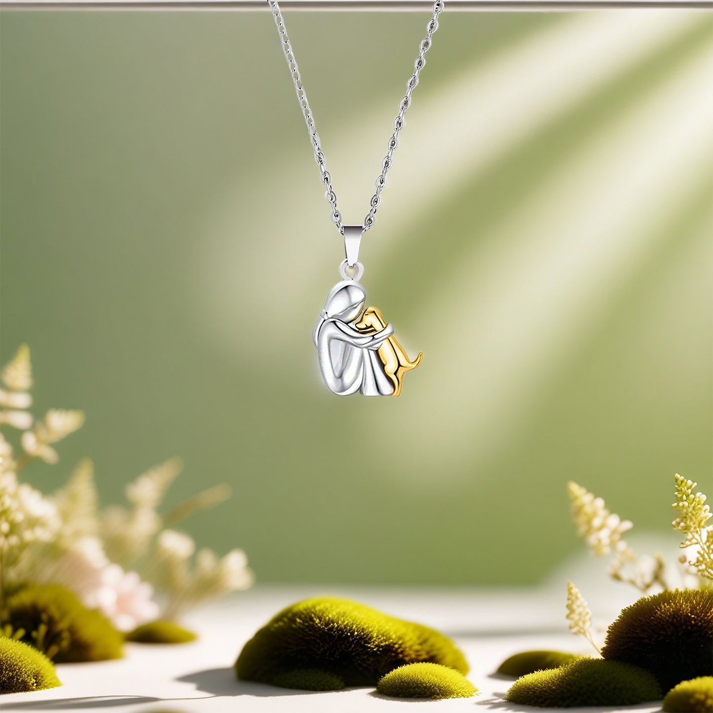 A Girl And Her Dog Pawfect Friendship Necklace