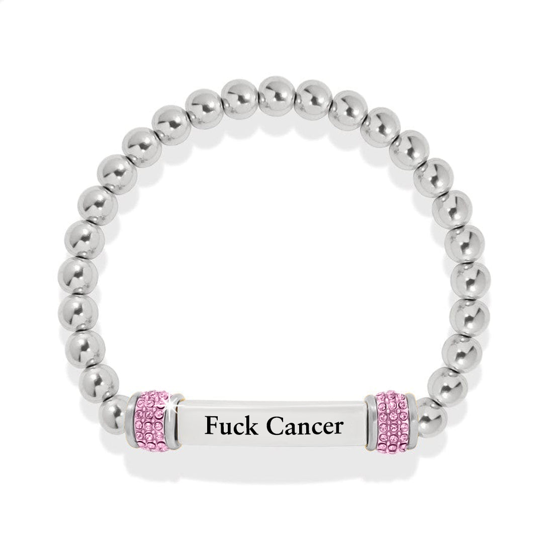 Raise Awareness Of Breast Cancer Pink Bead Bracelet