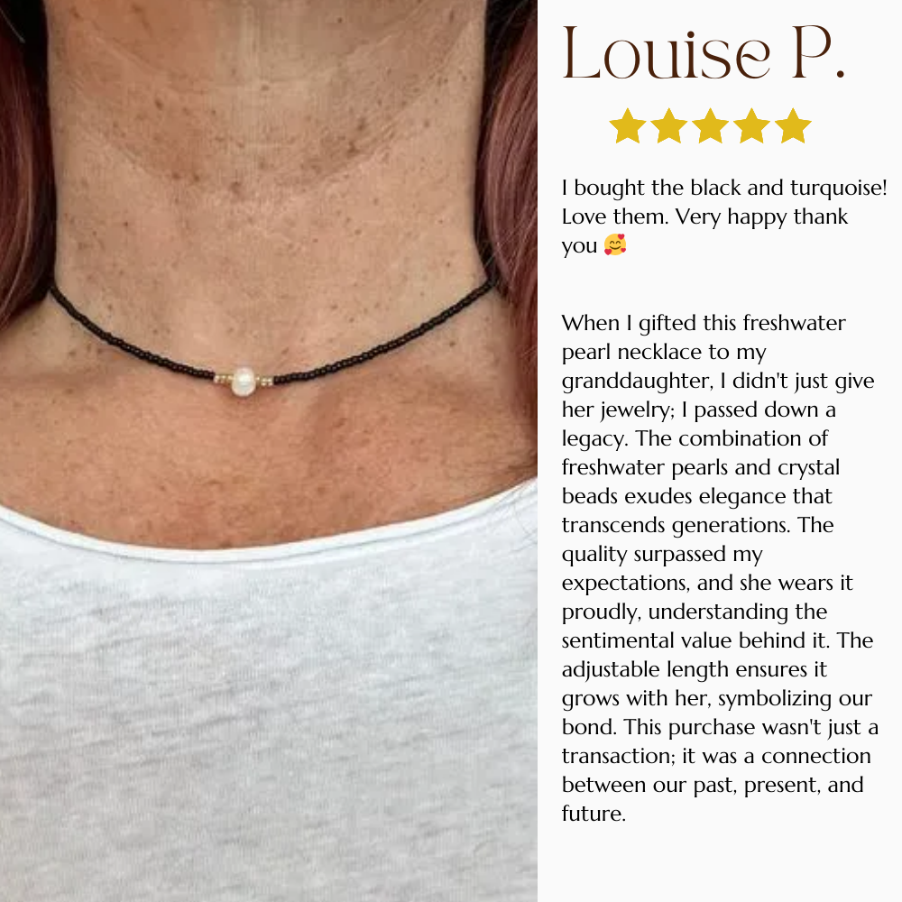 For Granddaughter-Blue Pearl in the Storm Necklace