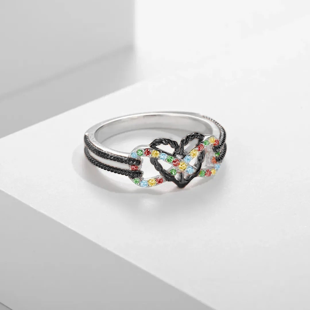 Autism Awareness-Strength in Every Star Infinity Anchor Promise Ring