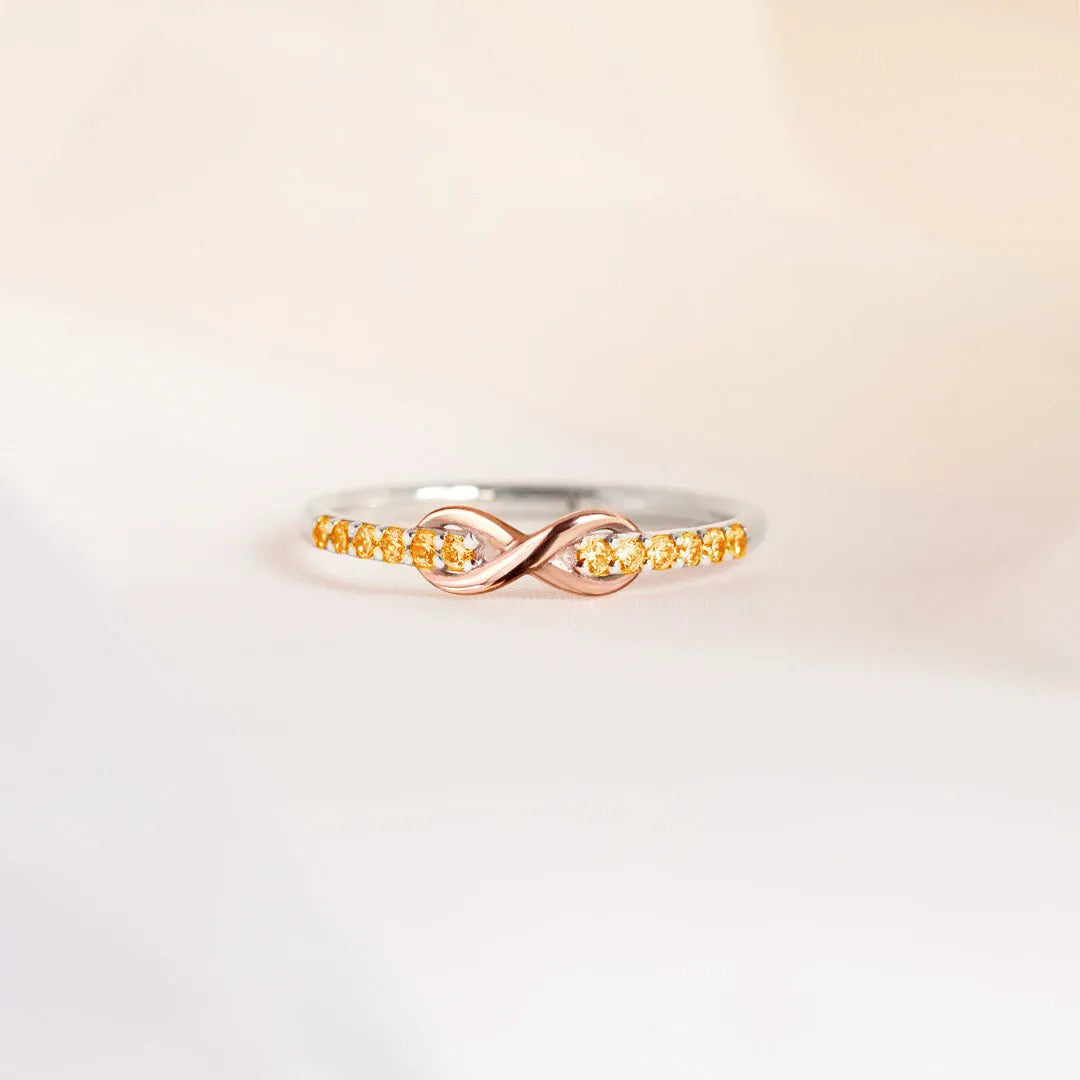 S925 Multiple Sclerosis Awareness Infinity Ring
