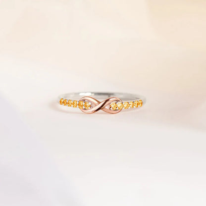 S925 Multiple Sclerosis Awareness Infinity Ring