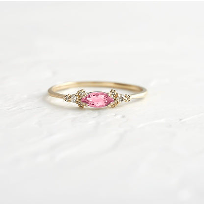 Breast Cancer Awareness-I wear pink for myself diamond thin ring