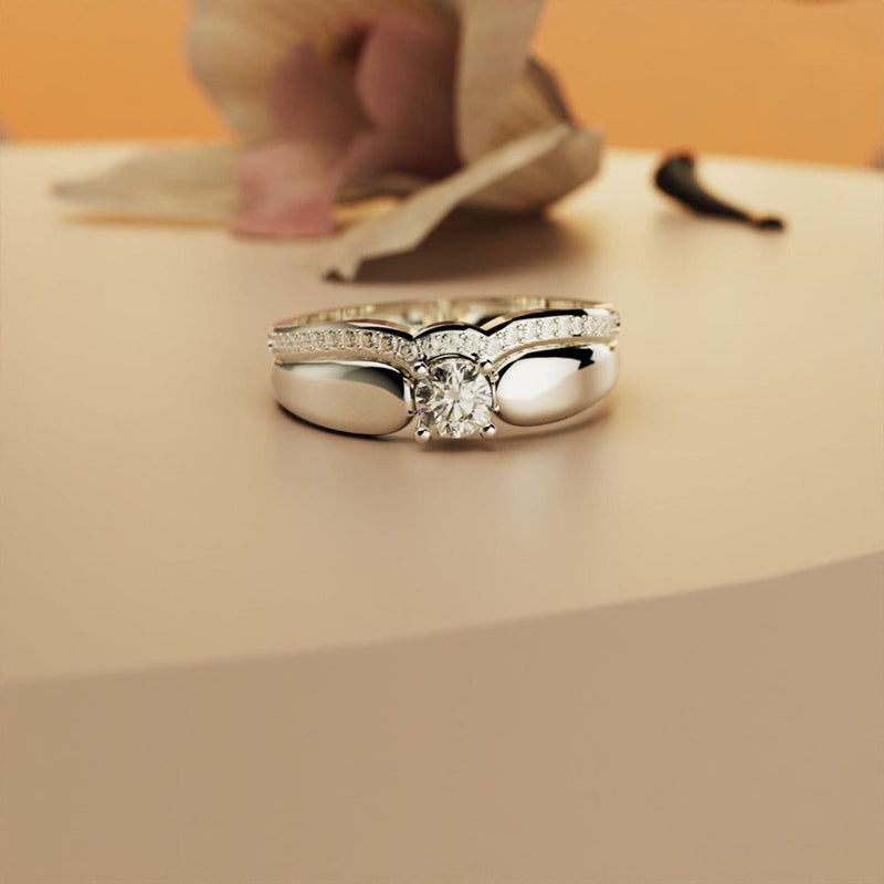 For Memorial - I Am Not A Widow Diamond Wing-Stacking Ring