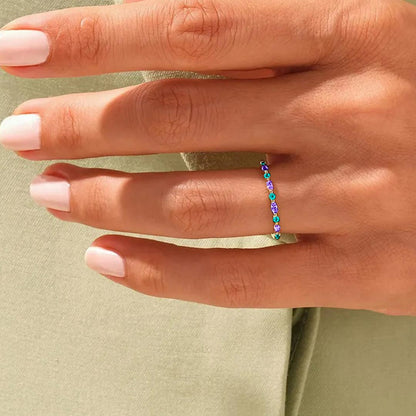 [⚡33% OFF] Suicide Prevention Awareness-Thin bluish purple diamond ring