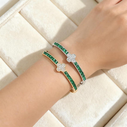 To my daughter-four-leaf clover diamond bracelet